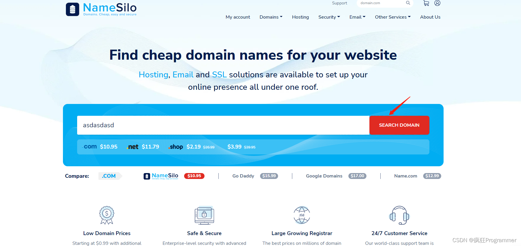 搜索自己想要的网址名称