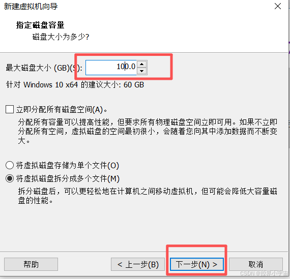 步骤十：定义磁盘容量大小