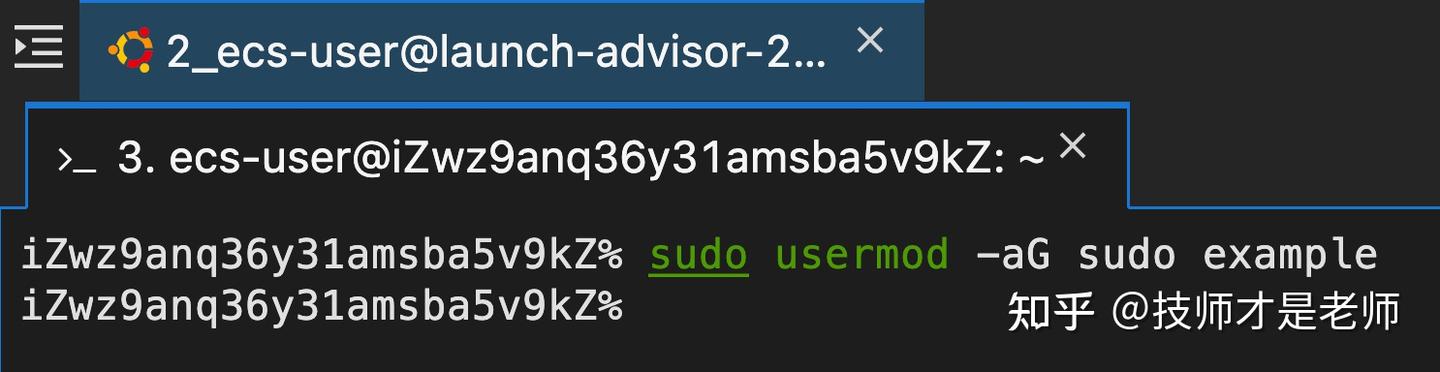 步骤3 - 将新用户加入sudo组